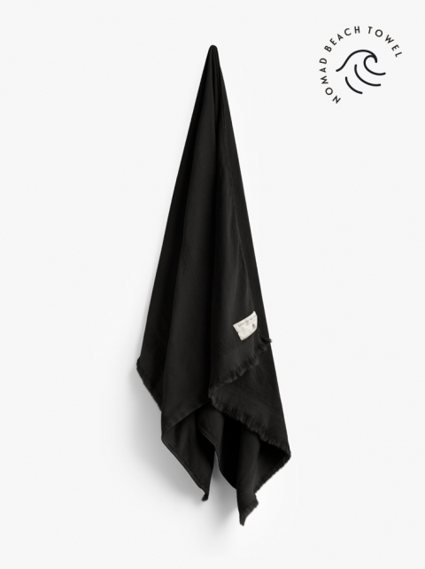 BEACH HANDDUK - Onyx Black 100x176 cm