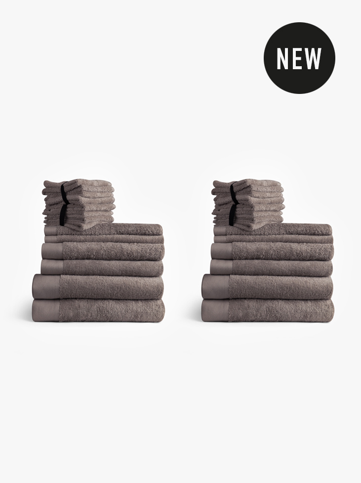 SPIRIT HANDDUKSSET LARGE - Ash Brown, Nordic