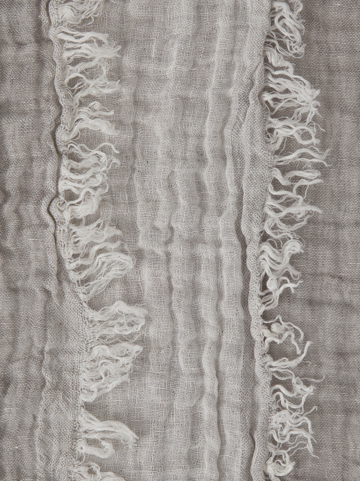 LINNEPLÄD - Misty Grey/Off White