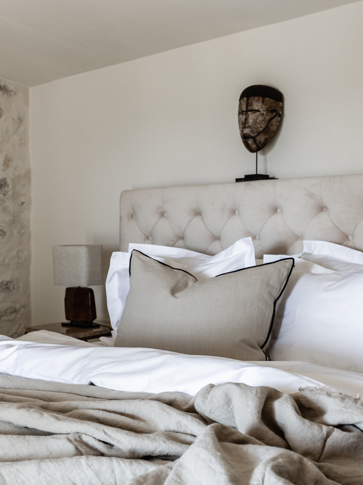 Spirit of the Nomad kuddfodral i tvättat linne - Desert Beige