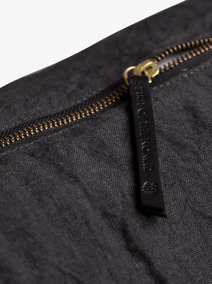 KUDDFODRAL TVÄTTAT LINNE -  Lava Grey