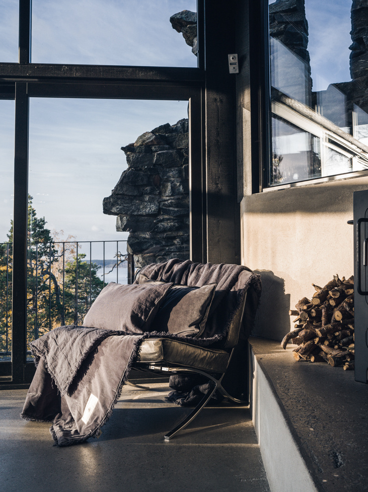 KUDDFODRAL TVÄTTAT LINNE -  Lava Grey