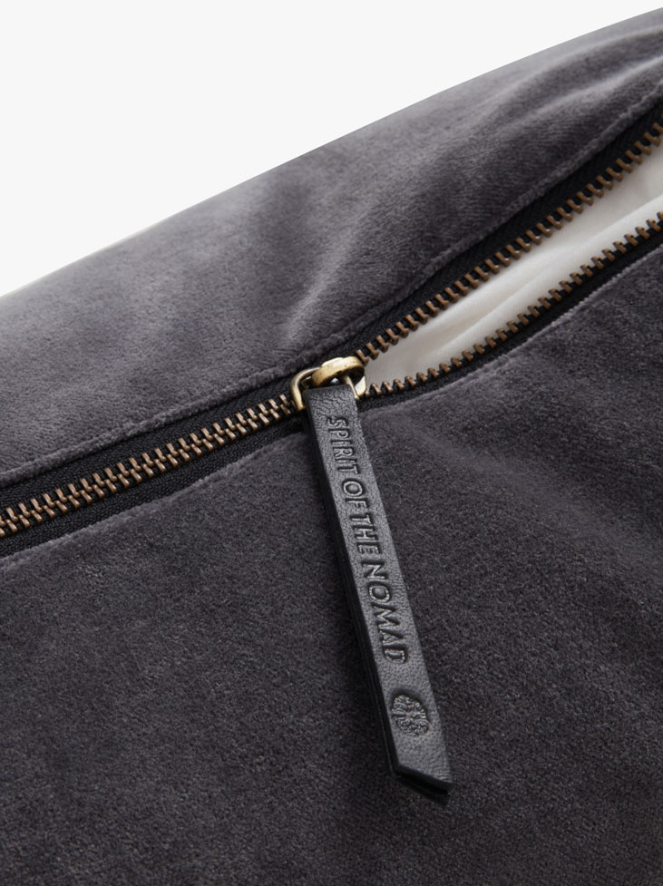 KUDDFODRAL SAMMET -  Lava Grey